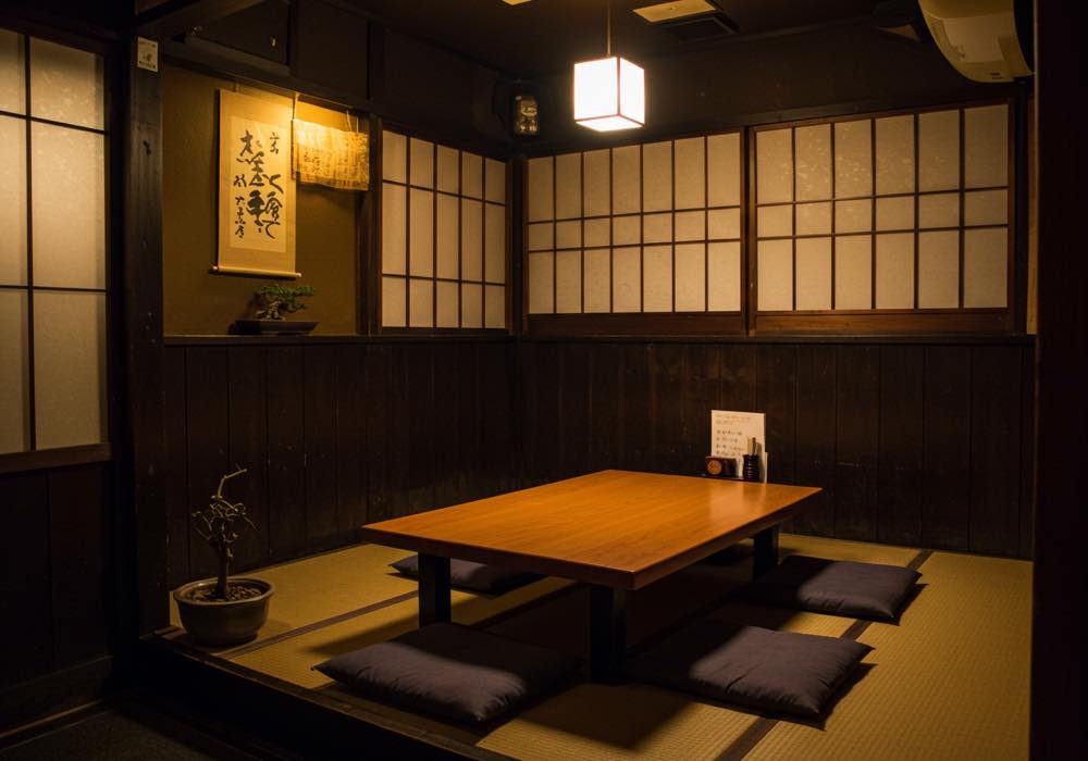 店内のカウンター席